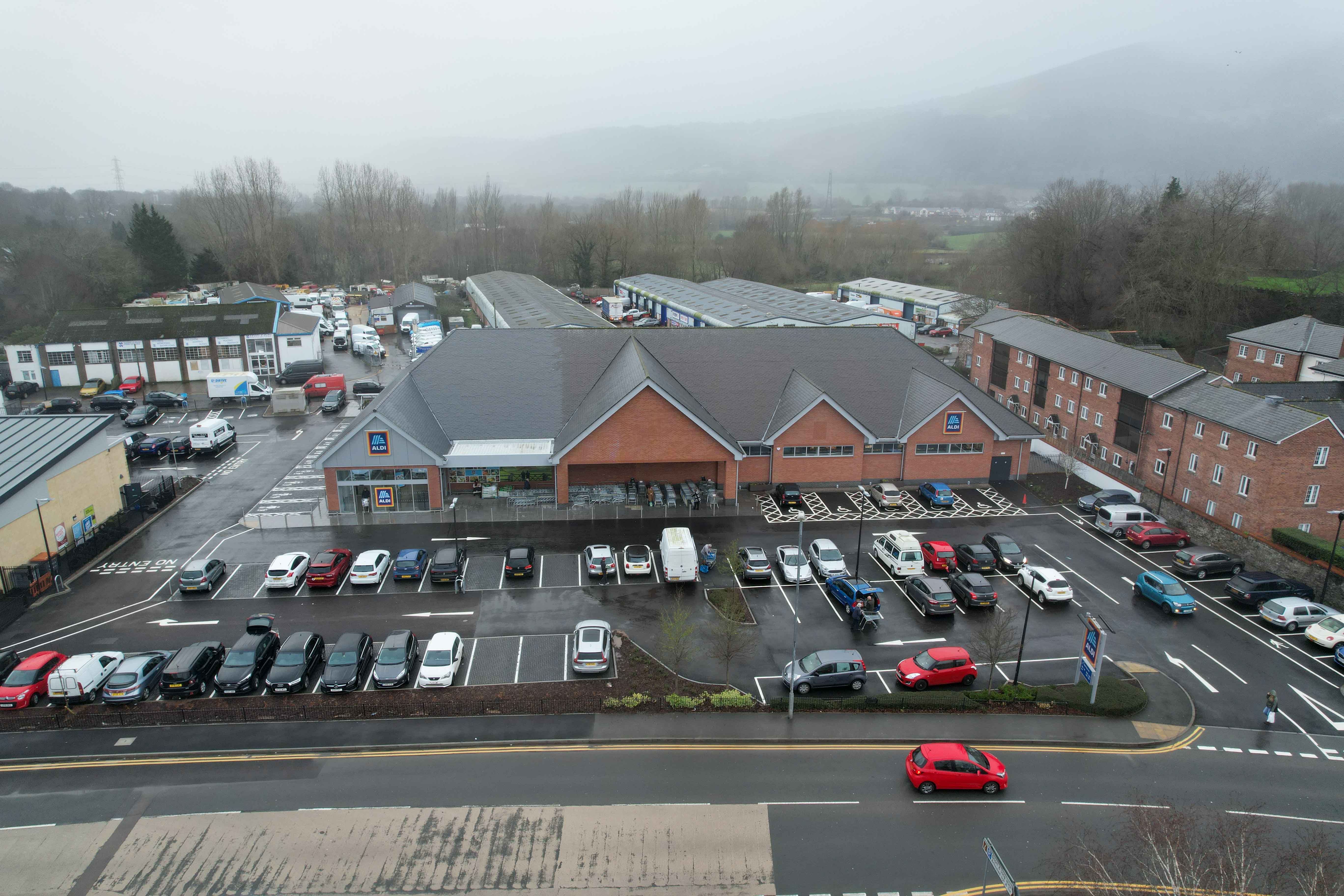 Abergavenny Aldi ATS Drone Shots 11