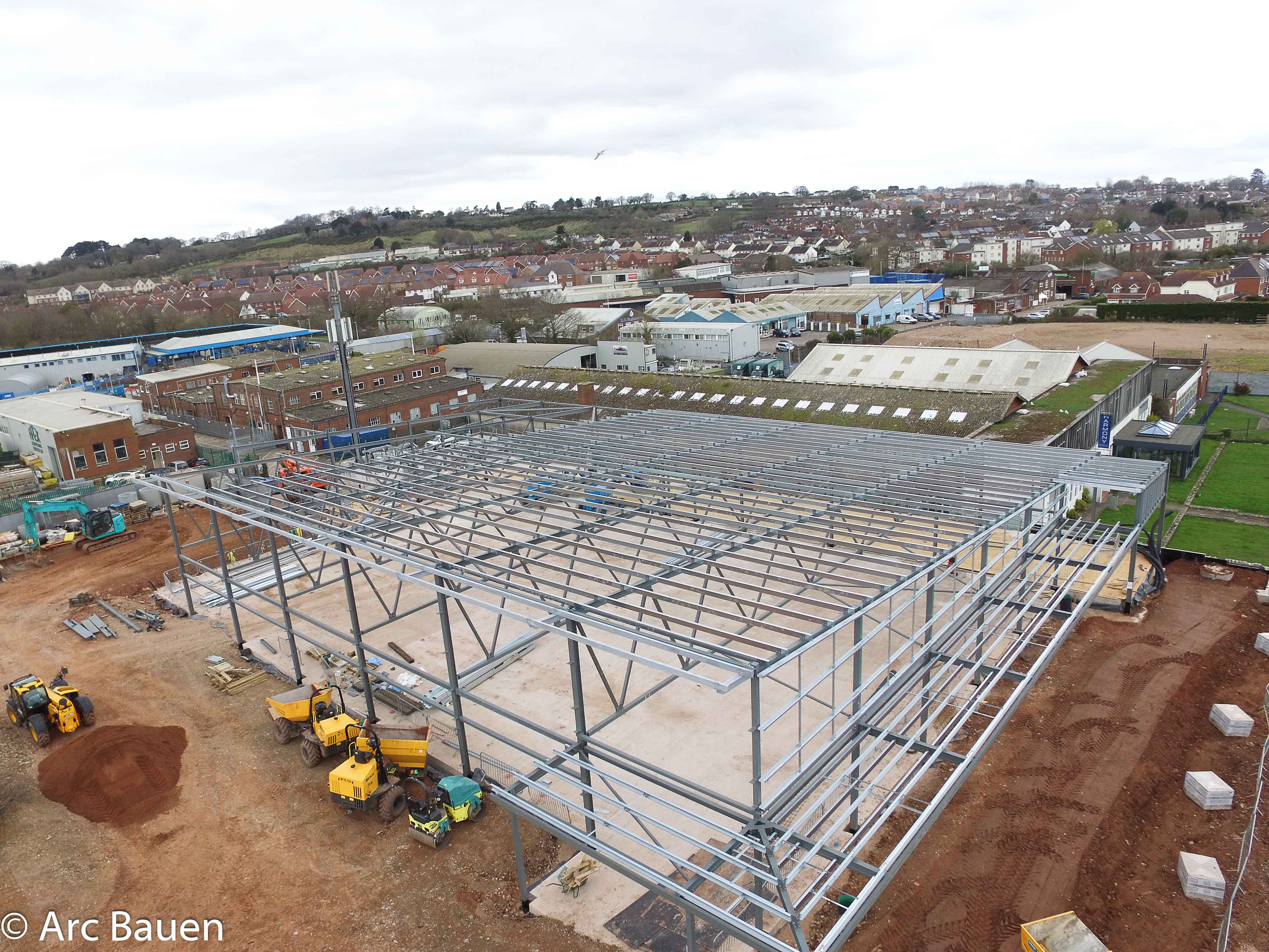 Aldi Exeter Exhibition Way drone shot