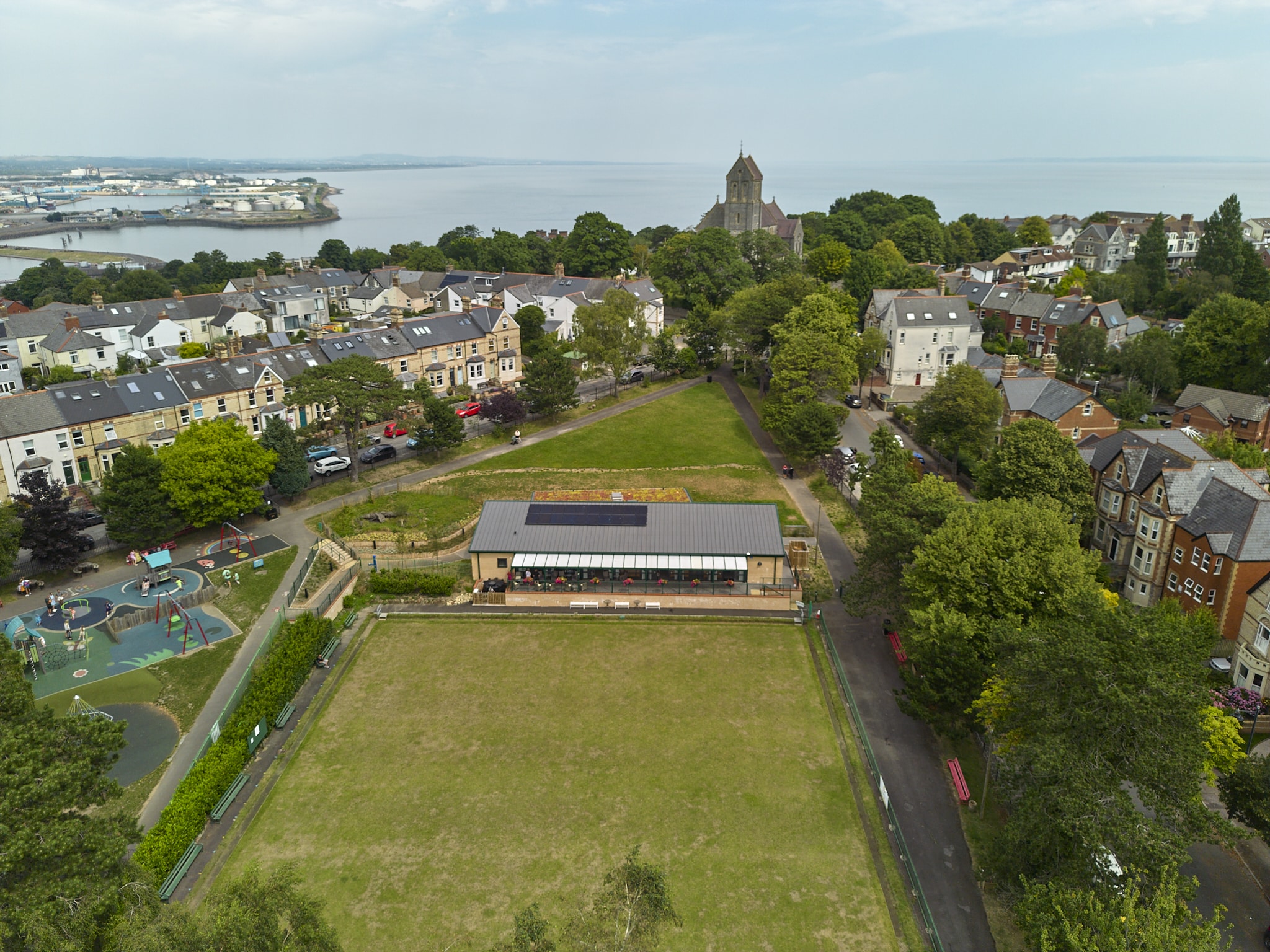 Drone images of Penarth Pavilion