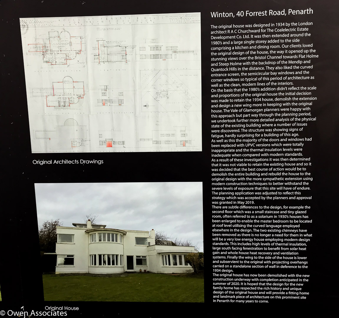 Penarth Art Deco New Build - Information for the general public