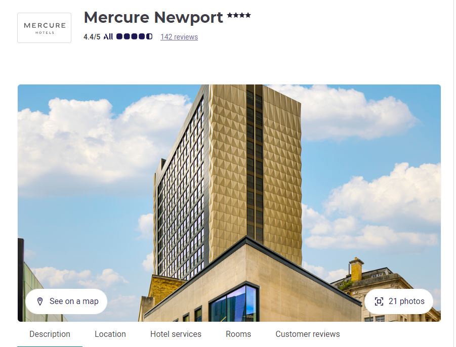The Mercure Hotel Website