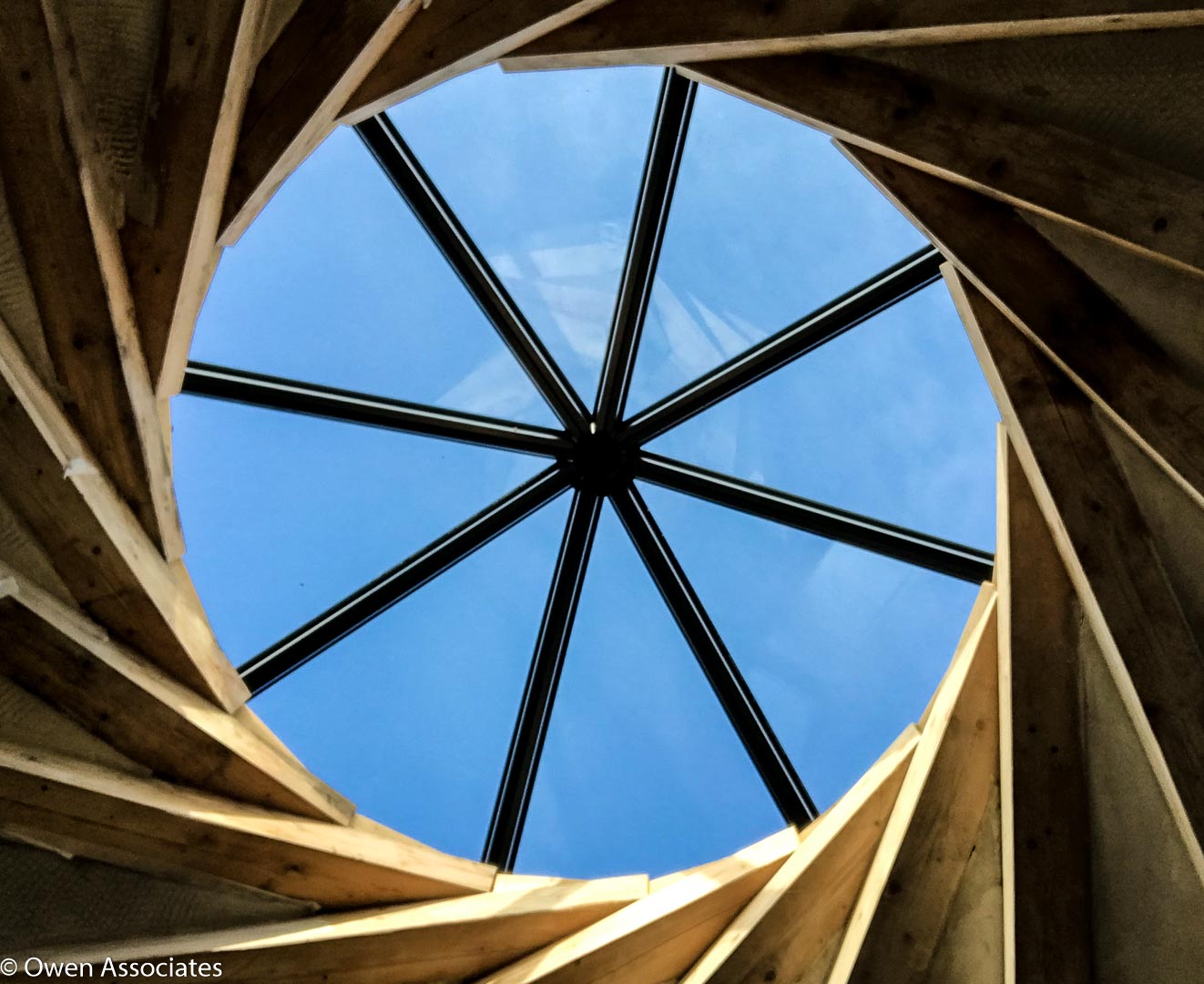 Valley Kids Activity Centre  - The Gower - roof light in place on top of reciprocal roof